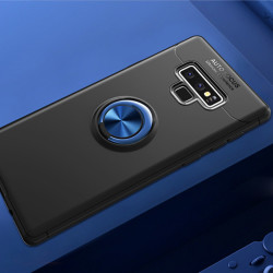 Galaxy Note 9 Kılıf Zore Ravel Silikon Kapak Siyah-Mavi