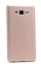Galaxy On7 Kılıf Zore Premier Silikon Kapak Gold