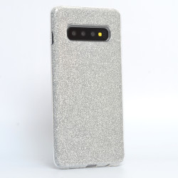 Galaxy S10 Plus Kılıf Zore Shining Silikon Gümüş