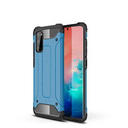 Galaxy S20 Case Zore Crash Silicon Cover Blue