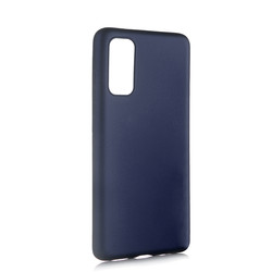 Galaxy S20 Case Zore Premier Silicon Cover Navy blue