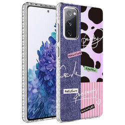 Galaxy S20 FE Case Airbag Edge Colorful Patterned Silicone Zore Elegans Cover NO8