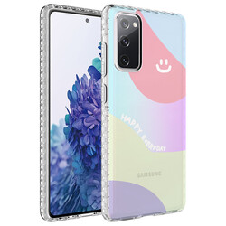 Galaxy S20 FE Case Airbag Edge Colorful Patterned Silicone Zore Elegans Cover NO7