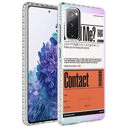 Galaxy S20 FE Case Airbag Edge Colorful Patterned Silicone Zore Elegans Cover NO6