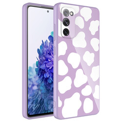Galaxy S20 FE Case Camera Protected Patterned Hard Silicone Zore Epoxy Cover NO6