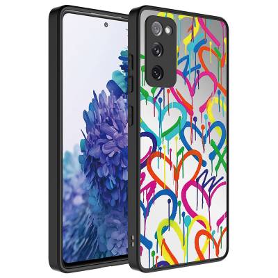 Galaxy S20 FE Case Mirror Patterned Camera Protection Glossy Zore Mirror Cover Kalp