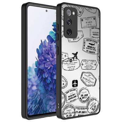 Galaxy S20 FE Case Mirror Patterned Camera Protection Glossy Zore Mirror Cover Seyahat