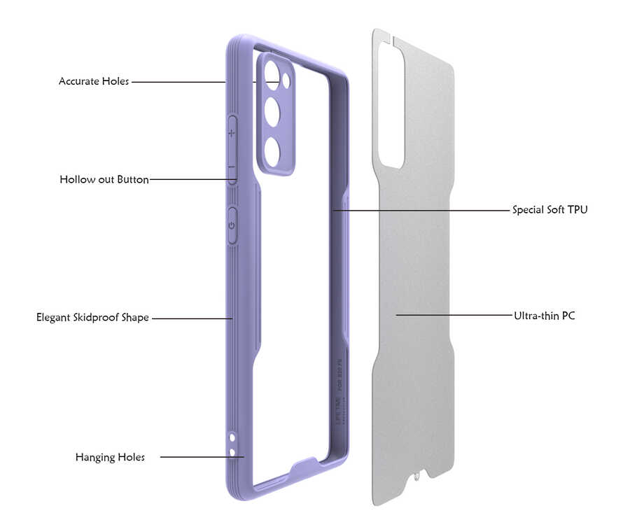 Galaxy S20 FE Case Zore Parfe Cover - 4