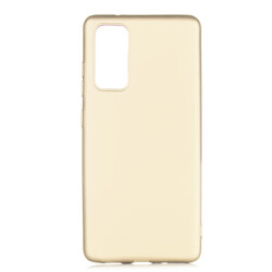 Galaxy S20 FE Case Zore Premier Silicon Cover Gold