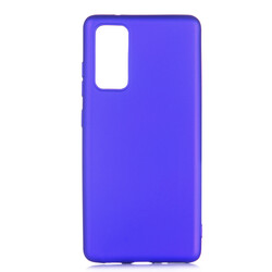 Galaxy S20 FE Case Zore Premier Silicon Cover Saks Blue