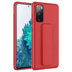Galaxy S20 FE Case Zore Qstand Cover Red