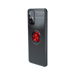 Galaxy S20 Plus Case Zore Ravel Silicon Cover Black-Red