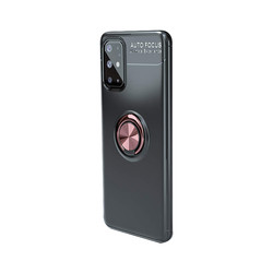 Galaxy S20 Plus Case Zore Ravel Silicon Cover Black-Rose Gold