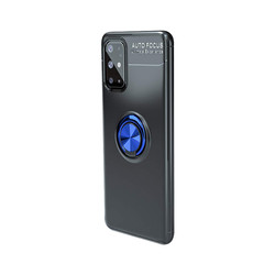 Galaxy S20 Plus Case Zore Ravel Silicon Cover Black-Blue