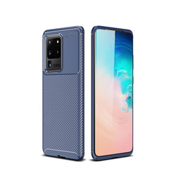 Galaxy S20 Ultra Case Zore Negro Silicon Cover Navy blue