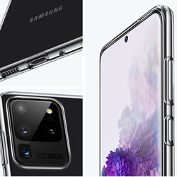 Galaxy S20 Ultra Case Zore Süper Silikon Cover Colorless