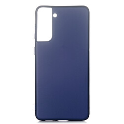 Galaxy S21 Case Zore Premier Silicon Cover Navy blue