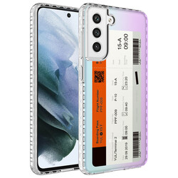 Galaxy S21 FE Case Airbag Edge Colorful Patterned Silicone Zore Elegans Cover NO1