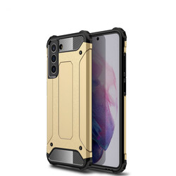 Galaxy S21 FE Case Zore Crash Silicon Cover Gold