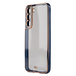 Galaxy S21 FE Case Zore Voit Clear Cover Navy blue