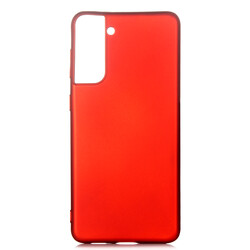Galaxy S21 Kılıf Zore Premier Silikon Kapak Kırmızı