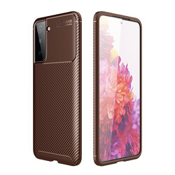 Galaxy S21 Plus Case Zore Negro Silicon Cover Brown