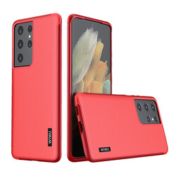 Galaxy S21 Ultra Case ​​​​​Wiwu Sand Stone Cover Red
