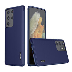 Galaxy S21 Ultra Case ​​​​​Wiwu Sand Stone Cover Blue