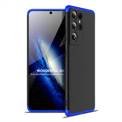 Galaxy S21 Ultra Case Zore Ays Cover Black-Blue