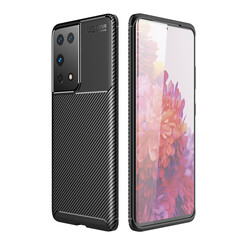 Galaxy S21 Ultra Case Zore Negro Silicon Cover Black