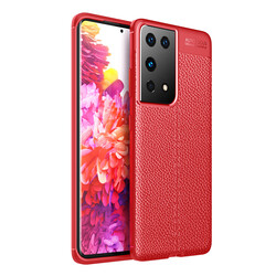 Galaxy S21 Ultra Case Zore Niss Silicon Cover Red