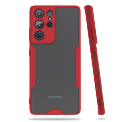 Galaxy S21 Ultra Case Zore Parfe Cover Red