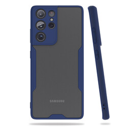 Galaxy S21 Ultra Case Zore Parfe Cover Navy blue