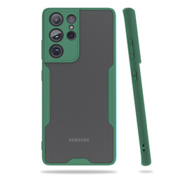 Galaxy S21 Ultra Case Zore Parfe Cover Dark Green