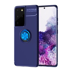 Galaxy S21 Ultra Case Zore Ravel Silicon Cover Blue