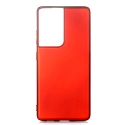 Galaxy S21 Ultra Kılıf Zore Premier Silikon Kapak Kırmızı