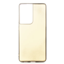 Galaxy S21 Ultra Kılıf Zore Premier Silikon Kapak Gold