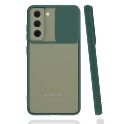 Galaxy S22 Case Zore Lensi Cover Dark Green