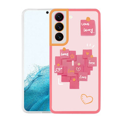 Galaxy S22 Case Zore M-Fit Patterned Cover Love Story No2