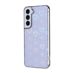 Galaxy S22 Case Zore Sidney Patterned Hard Cover Heart No1