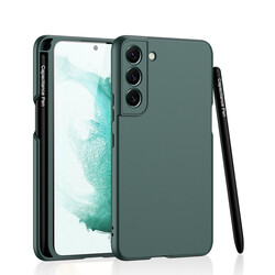 Galaxy S22 Plus Case Zore Kıpta with Pen Cover Dark Green