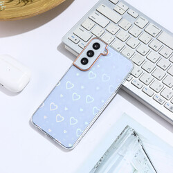 Galaxy S22 Plus Case Zore Sidney Patterned Hard Cover Heart No1