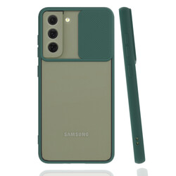 Galaxy S22 Plus Kılıf Zore Lensi Kapak Koyu Yeşil