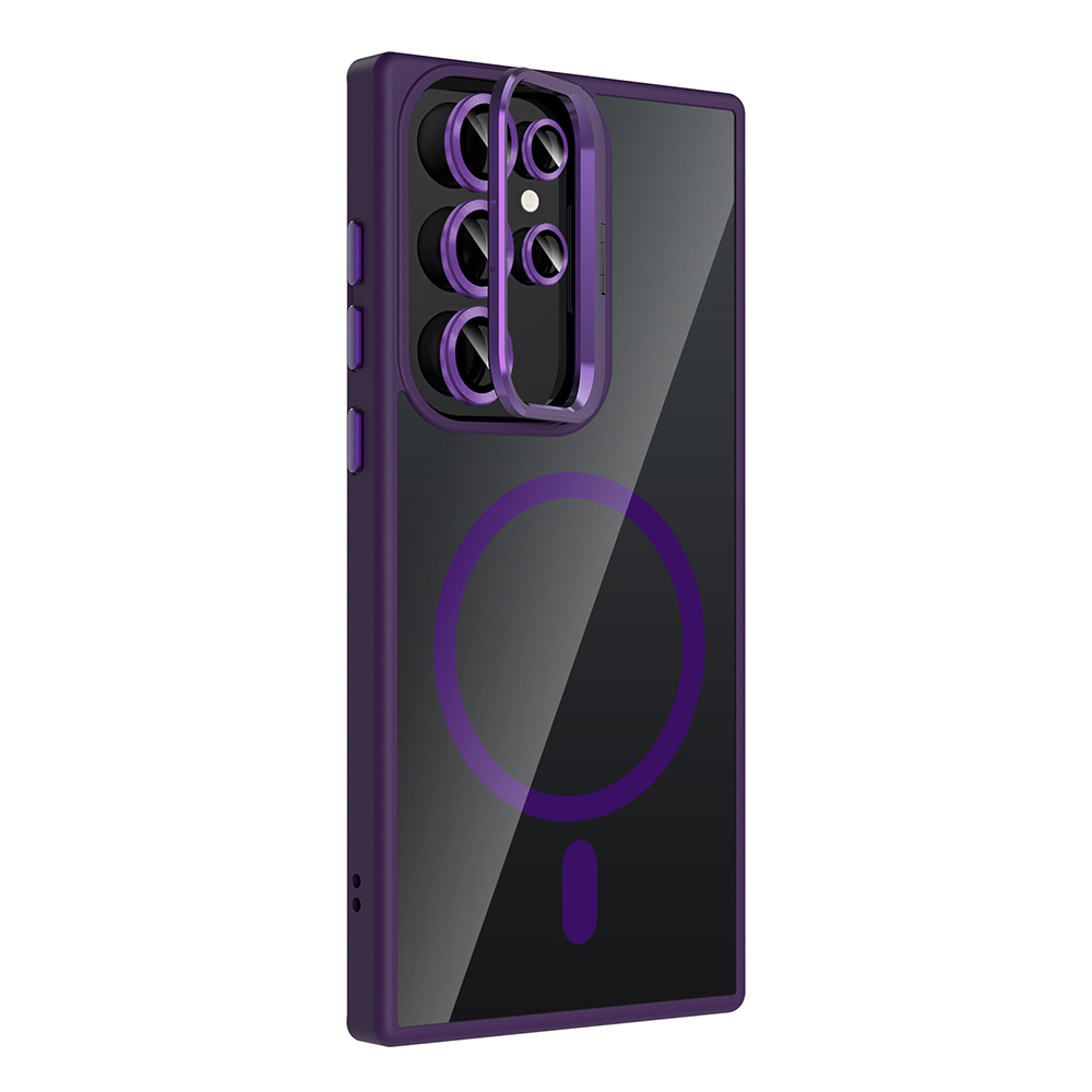 Galaxy S22 Ultra Case Stand Camera Lens Gift M-Safe Charging Feature Zore Etro Cover - 8
