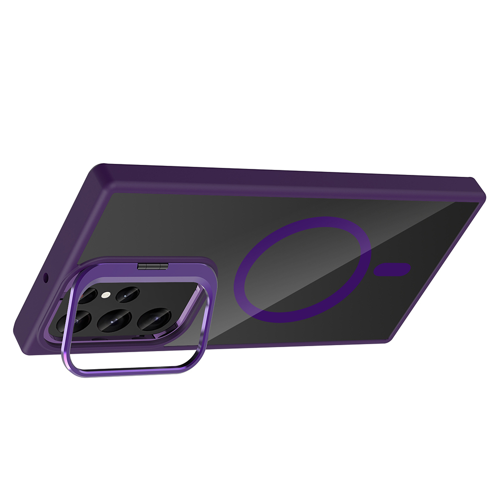 Galaxy S22 Ultra Case Stand Camera Lens Gift M-Safe Charging Feature Zore Etro Cover - 9