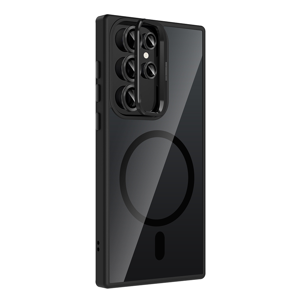 Galaxy S22 Ultra Case Stand Camera Lens Gift M-Safe Charging Feature Zore Etro Cover - 10
