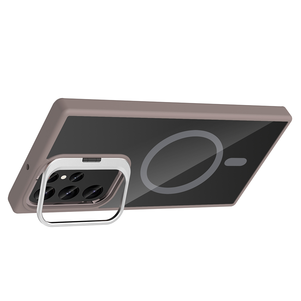 Galaxy S22 Ultra Case Stand Camera Lens Gift M-Safe Charging Feature Zore Etro Cover - 13
