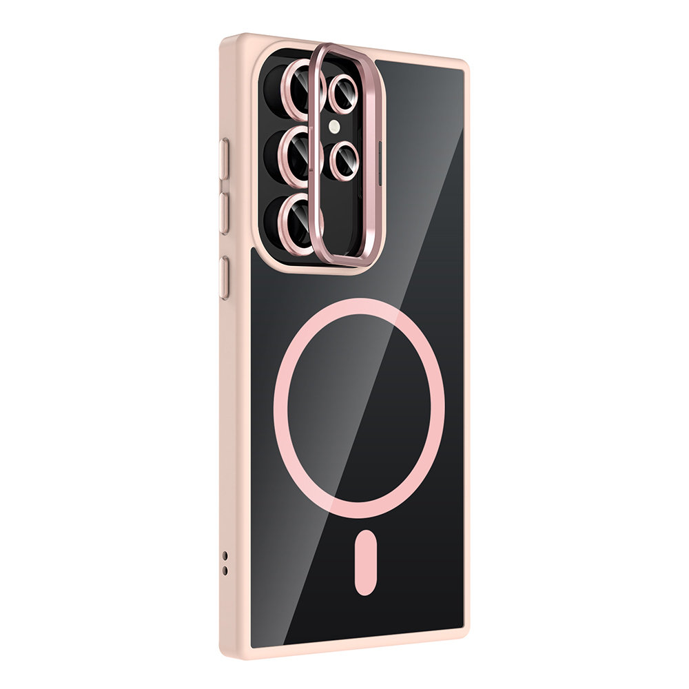 Galaxy S22 Ultra Case Stand Camera Lens Gift M-Safe Charging Feature Zore Etro Cover - 14