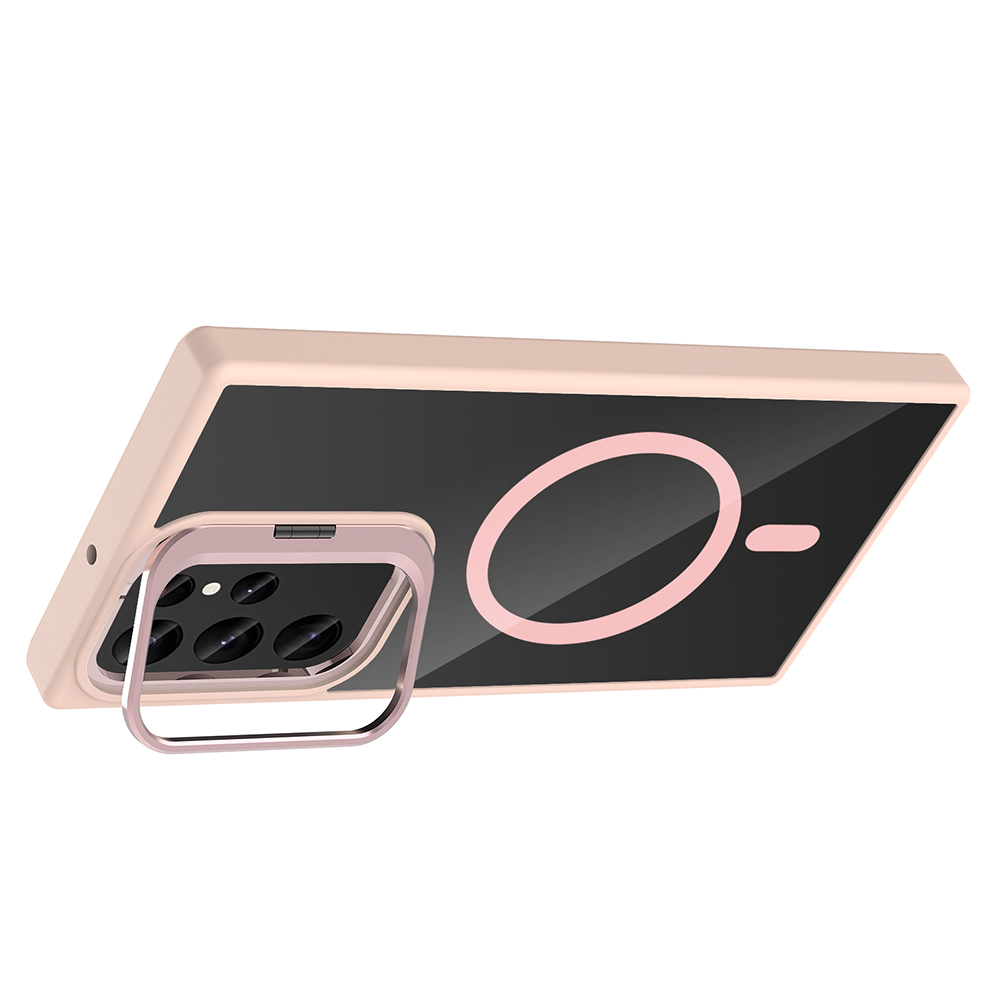 Galaxy S22 Ultra Case Stand Camera Lens Gift M-Safe Charging Feature Zore Etro Cover - 15