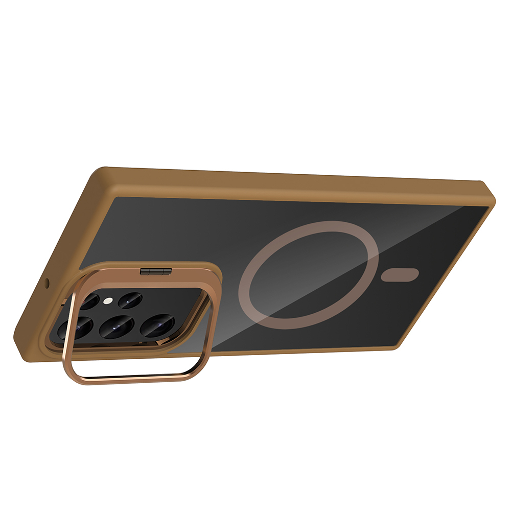 Galaxy S22 Ultra Case Stand Camera Lens Gift M-Safe Charging Feature Zore Etro Cover - 17